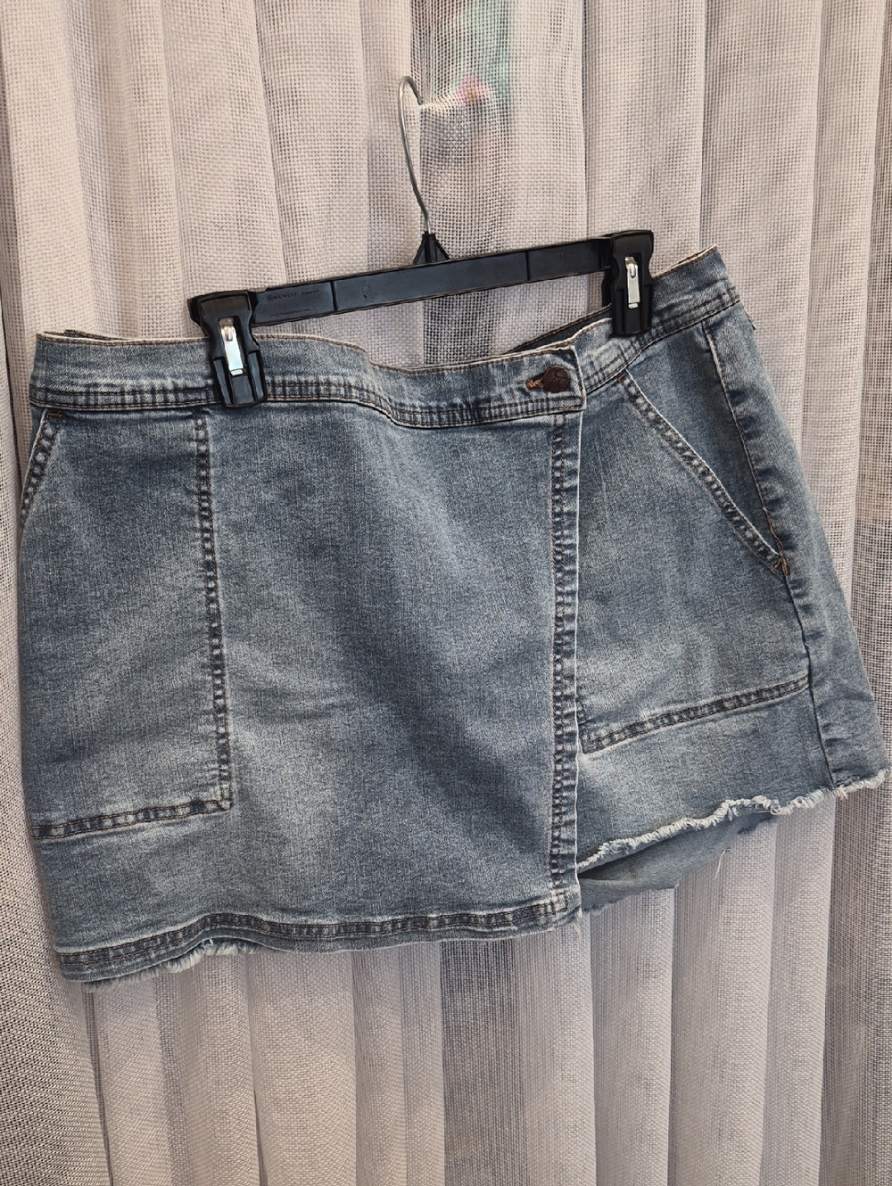 Jessica Simpson Light Blue Stretch Denim Mini Skirt Short